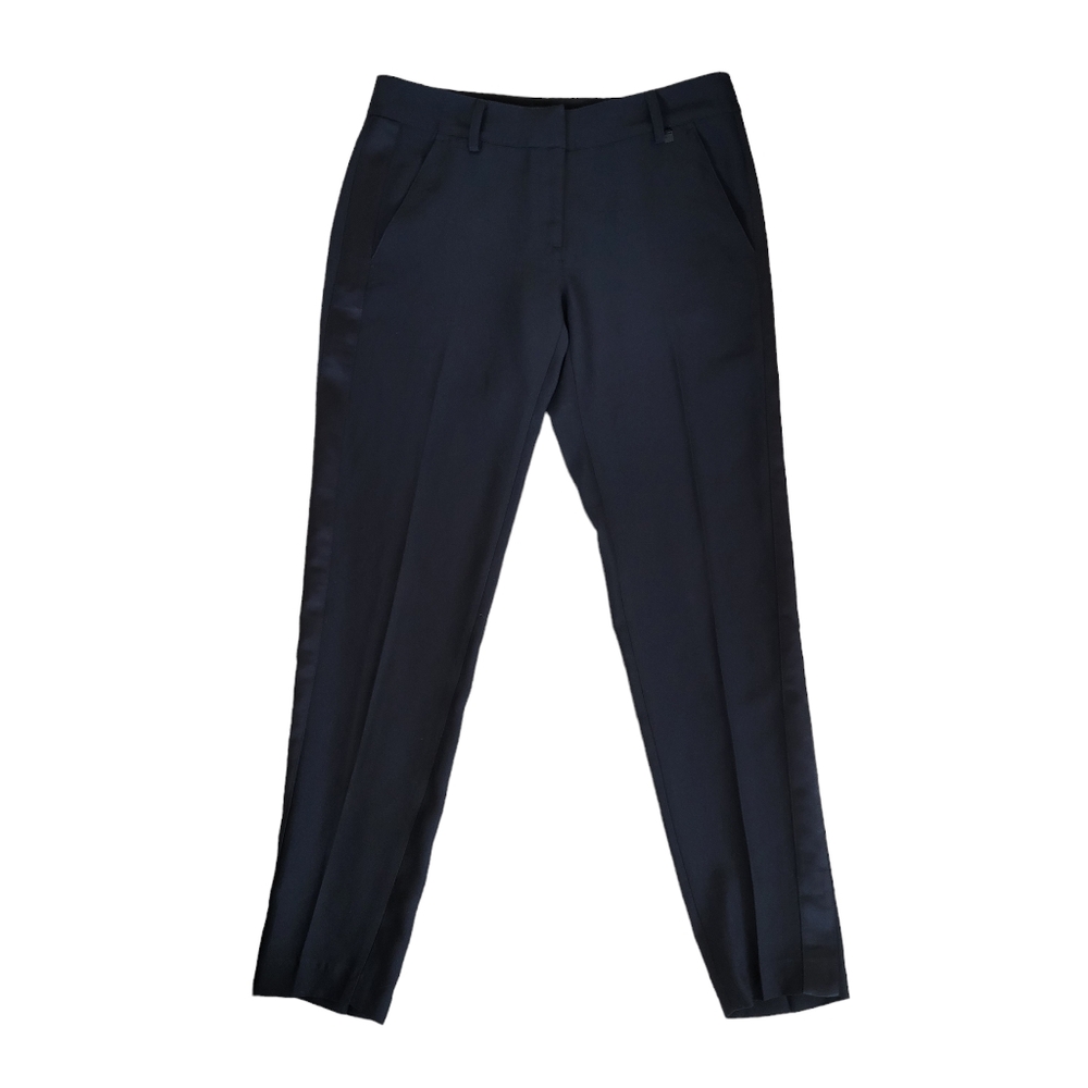 Rudsak Tuxedo Dress Pants Satin Side Stripes Slim Fit Cropped - Picture 2 of 11